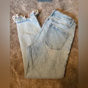 Frayed Hem Light Blue Women's Jeans